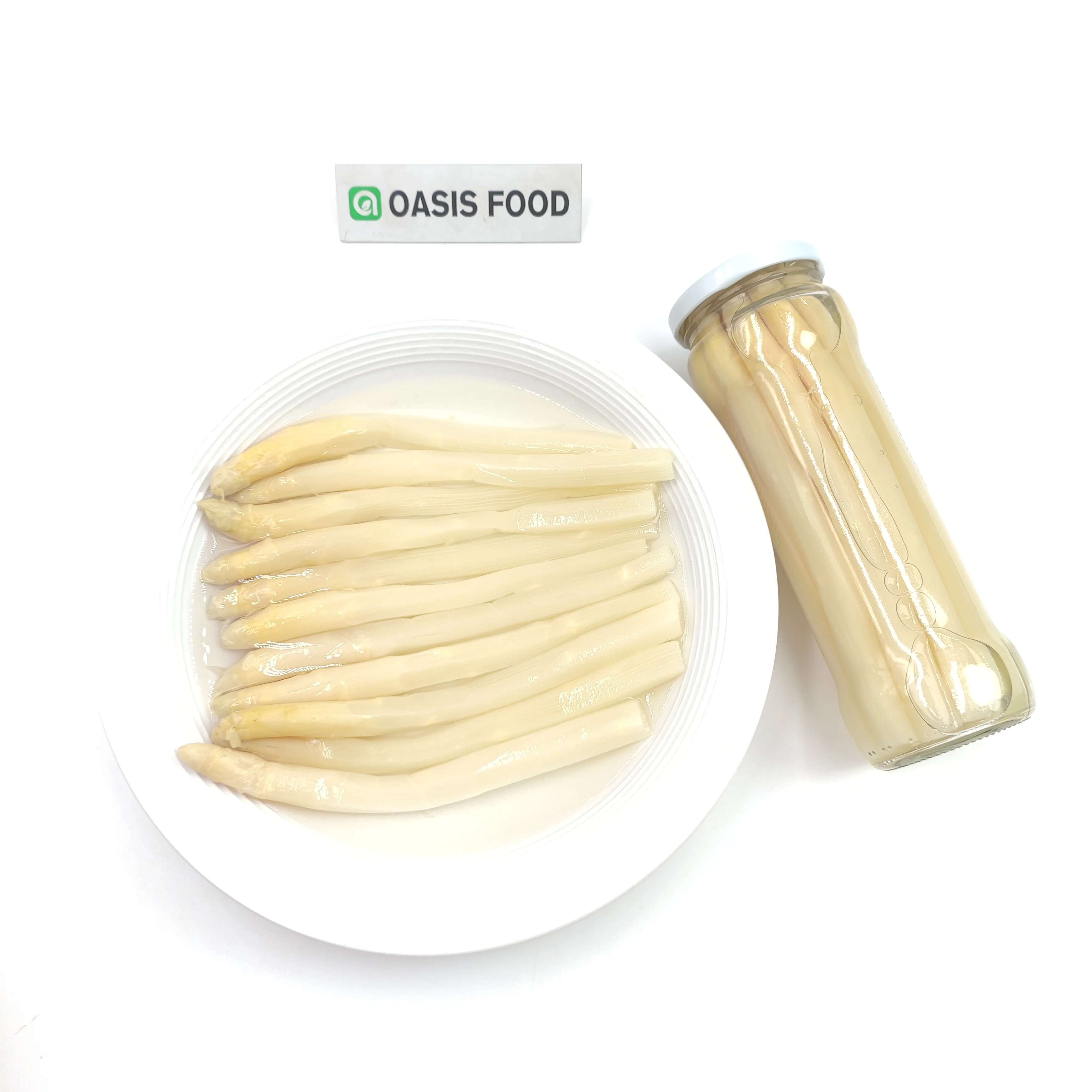 2024 Wholesale  PriceChinese Canned White Asparagus Fresh Material in Glass Jar in Brine Jar Wholesale