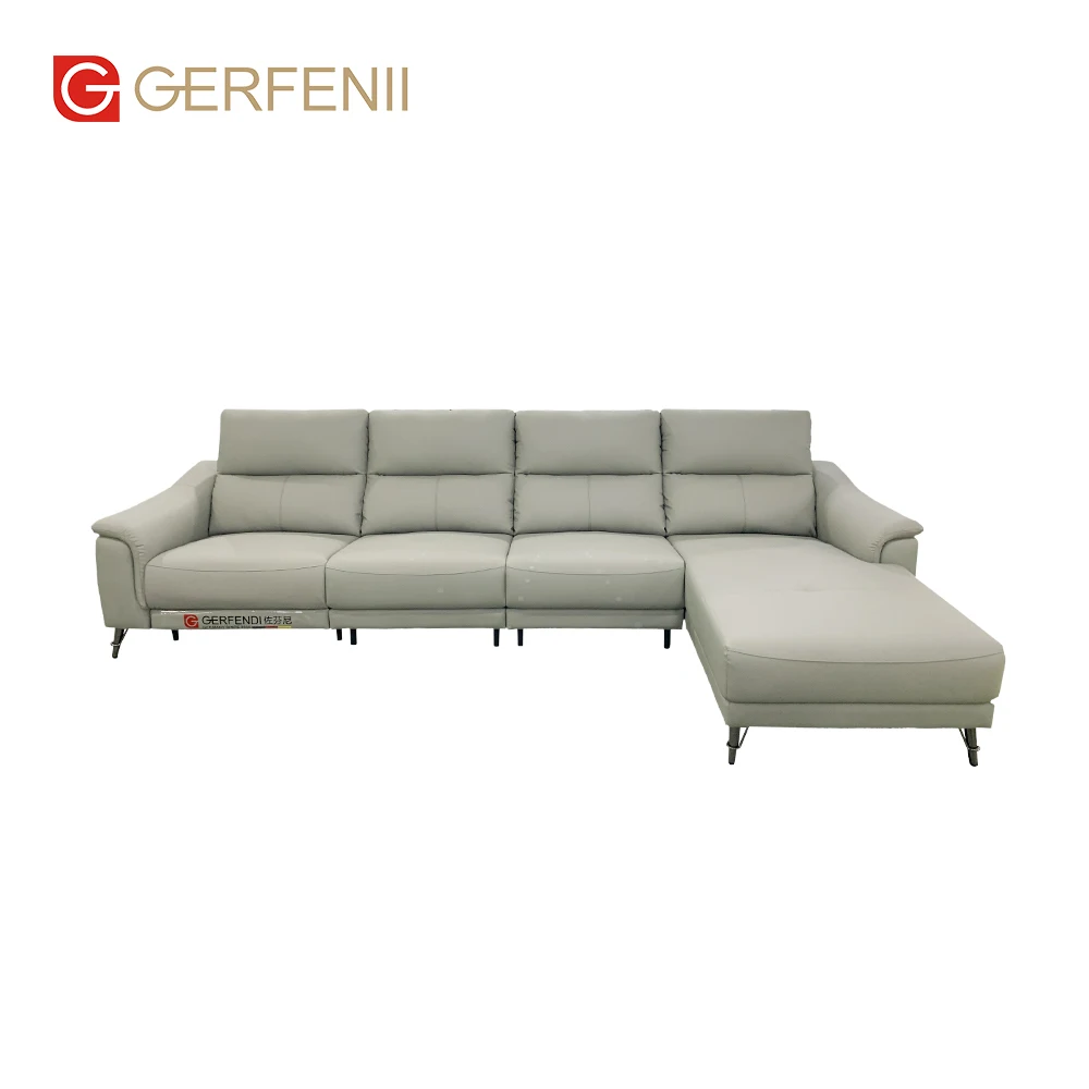 Luxury Modern Gray Couches Sofa Modular Imported Leather Living Room Furniture Lazy Sofa Recliner