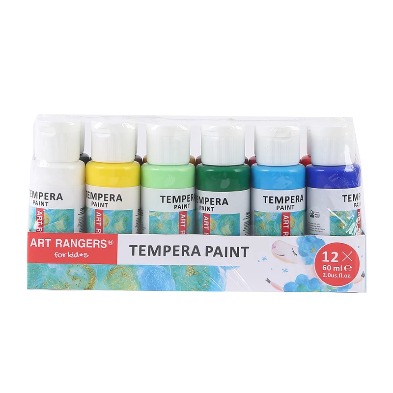 Hight quality Tempera paint set 60ml*12colors OEM ONLY for art painting