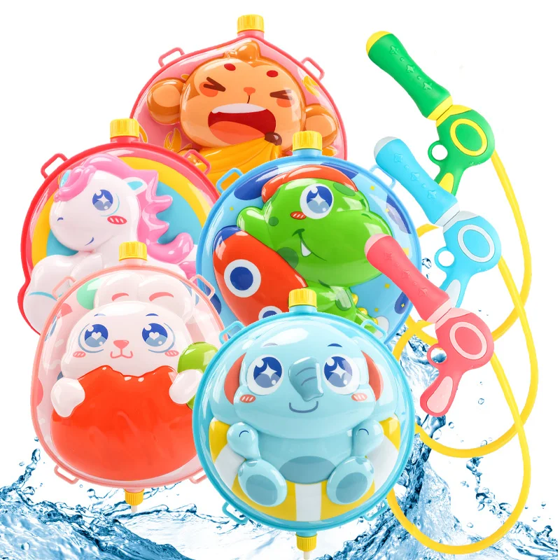 Wholesale Plastic Backpack Water Guns Kids Super Soaker Squirt Water Gun Toys Backpack with 2L Capacity Tank Waterblaster