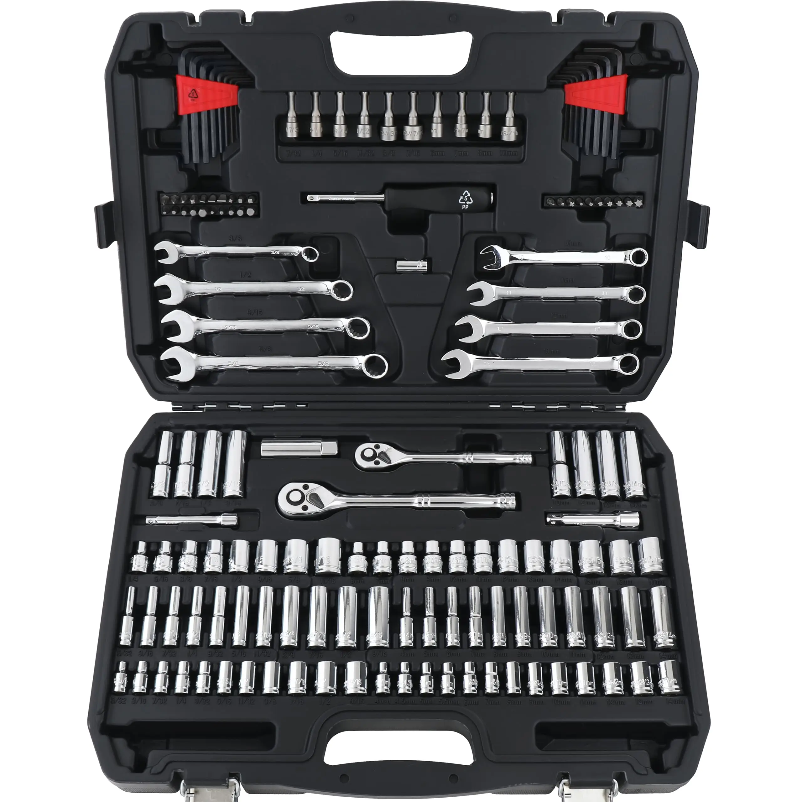 Professional Heavy-Duty 123 PCS Pliers Wrench Drill Machine Hand Tool Set Hard Case Customizable OEM 1 Year Repair 20V