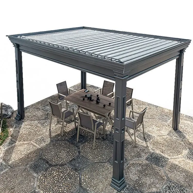 Best Price Aluminum Pavilion Waterproof Aluminum Alloy Coated Electric Smart Blinds
