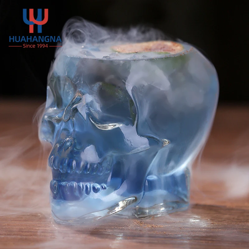 Cocktail Glasses Unique Custom Logo Sublimation Skull Shaped Crystal Clear Vodka Shot Glasses For Gift