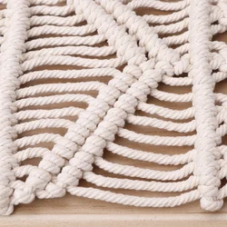 Lufu Hollow Out Wedding Decoration Morocco Handwoven Macrame Table Runner  Natural Cotton Lace Table Runners table runner set