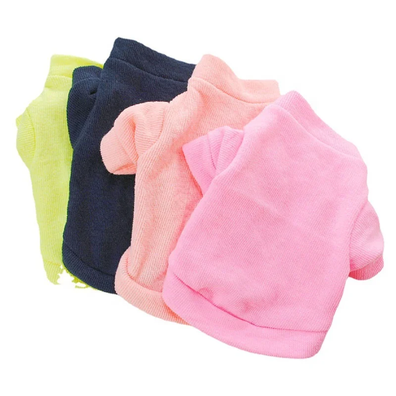New pet dog clothes spring and autumn cotton candy color thin sweater jacket European and American style