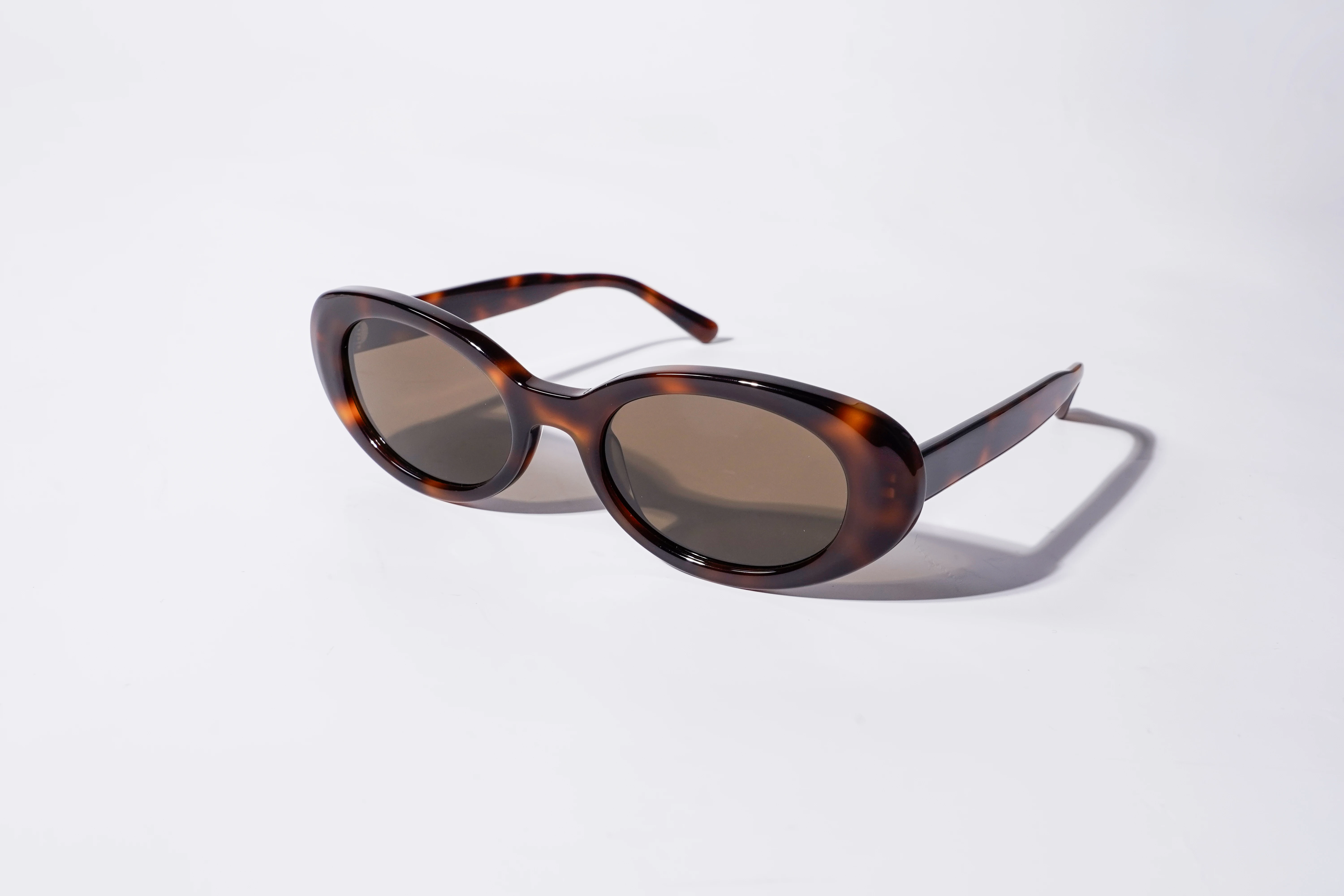 Tortoiseshell mazzucchelli oval sunglasses havana acetate elliptic cat eye Nylon lens Tortoise shell Sun Glasses elliptical