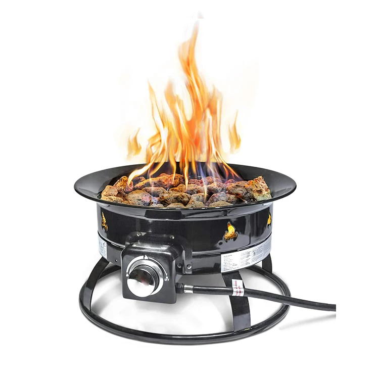 AJUNION Outdoor Portable Fire Pit Gas 58000 BTU Propane Fire Pit for Camping