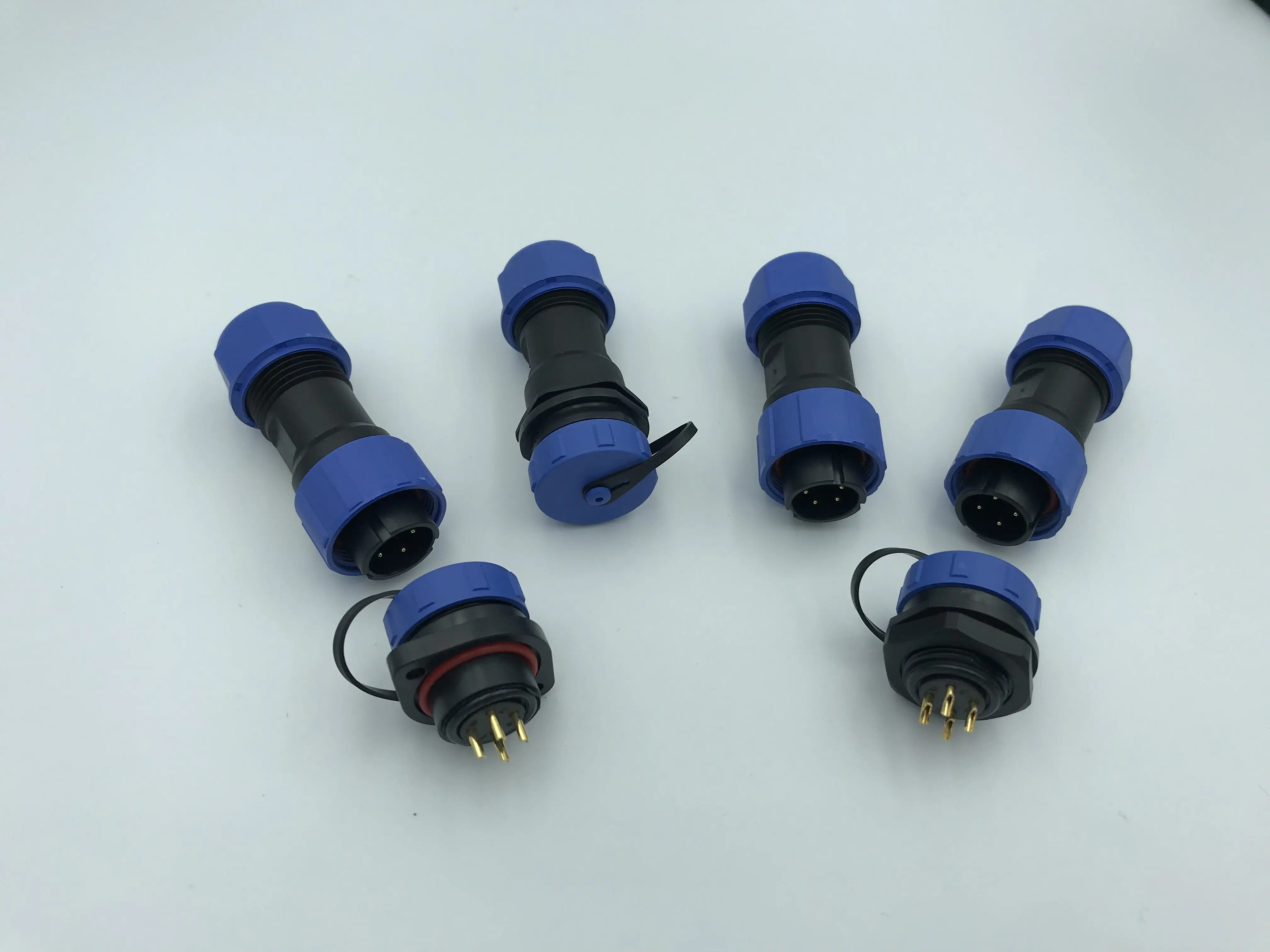 M17 IP67 IP68 electrical waterproof welding cable connectors socket