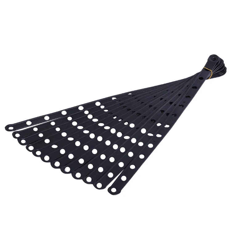 Shopping mall 14 hole long white plastic clothes hanger connect strip