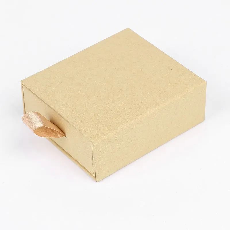 
Luxury private label small rectangle kraft paper eva foam custom Jewelry boxes for ring earring 