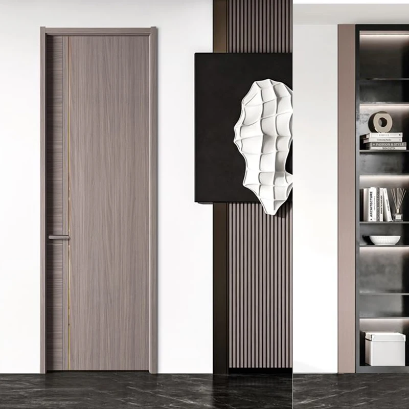 Prehung MDF melamine wooden doors for houses soundproof for wooden door for office for toilet bathroom door skin panel