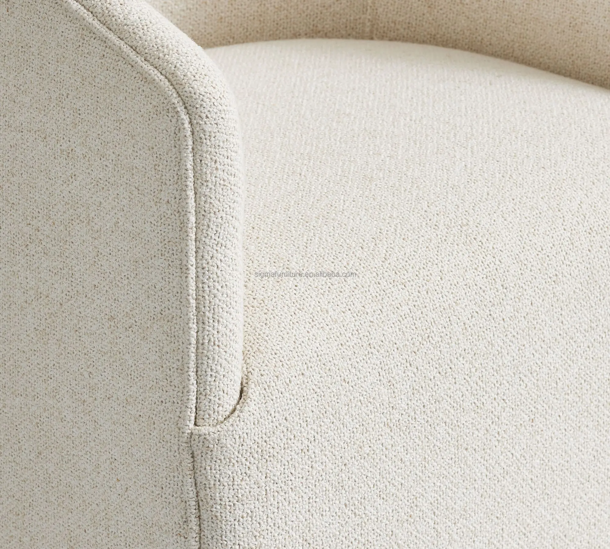 Best selling new design cheap nordic upholstered white barrel back slipcover dining chair