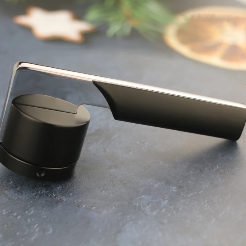 European style straight bar hardware lever door handle lock interior aluminum door handles