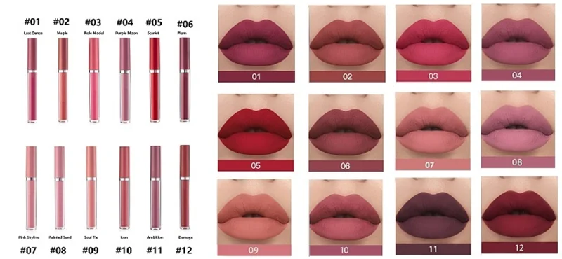 High Quality Cosmetics Lipstick Set Gift Box 6 Colors Matte Lipstick Set Waterproof Liquid Lipstick Kit For Holidays Gifts