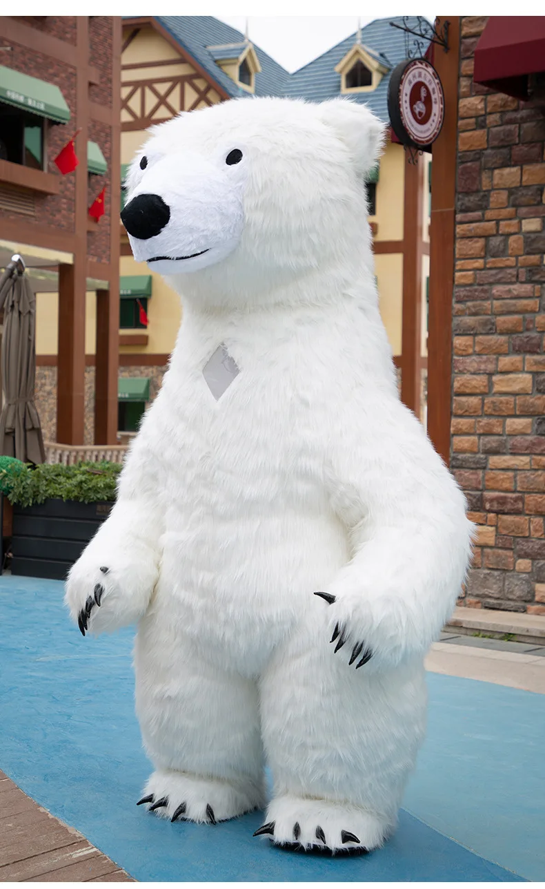 Wholesale Panda Mascot Costume Polar Bear Costume for Cosplay Party Adult Halloween Animal Inflatable Costume