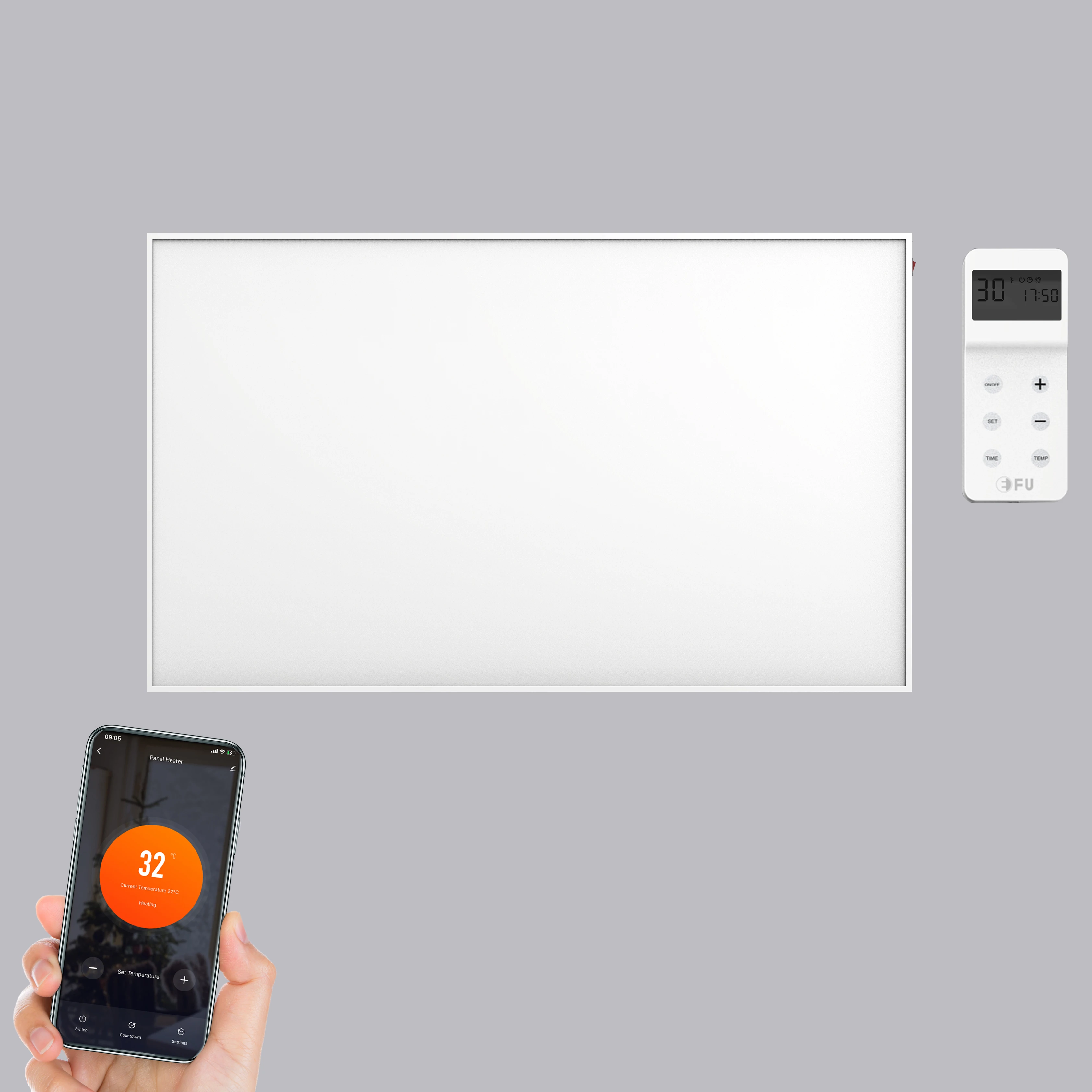 White low power Infrared Carbon Panel Heater Pictures Heating Panel