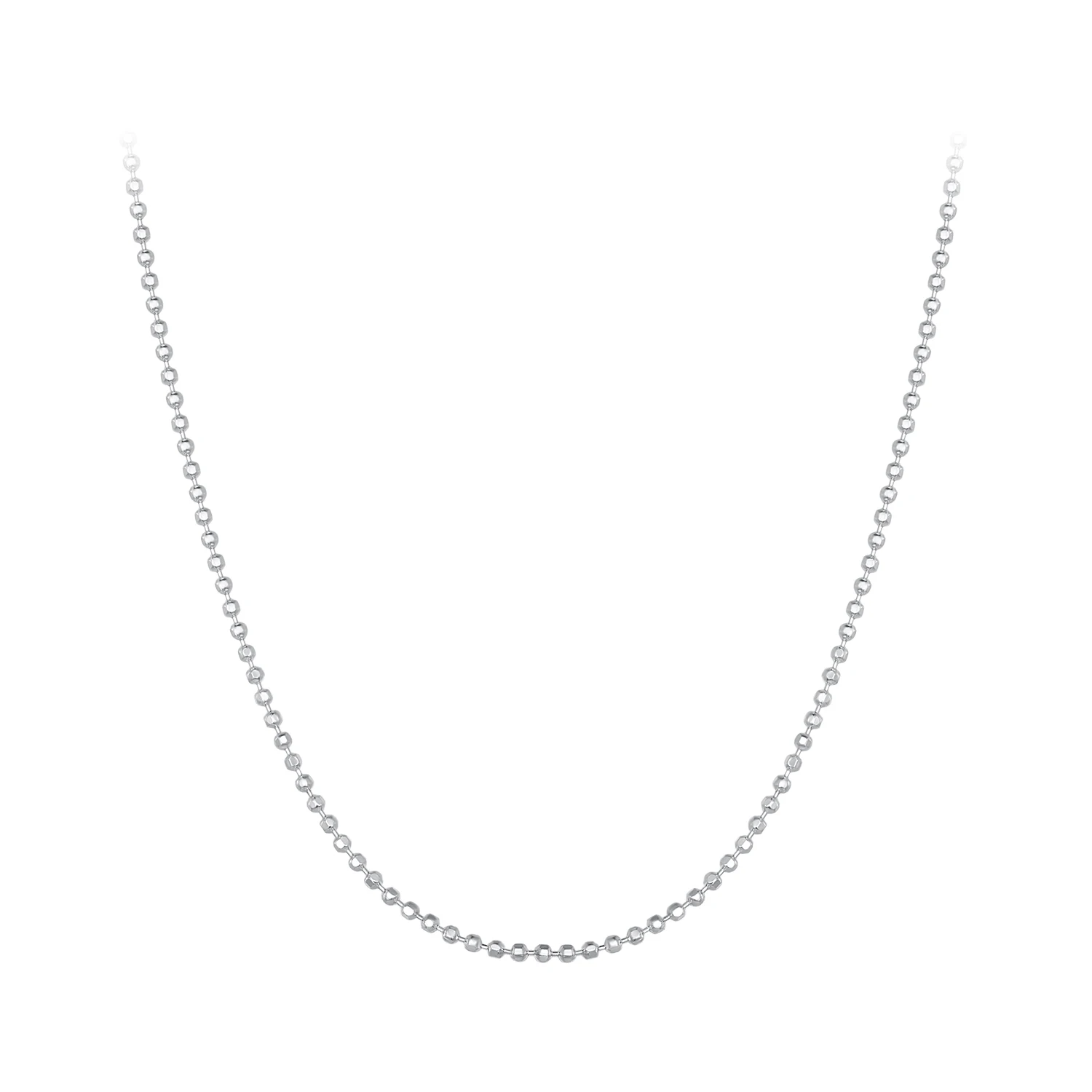925 Sterling Silver Basic Chain Necklace Collection Box Chain Necklace Bead Chain Link for Women Simple Fine Jewelry SCA027