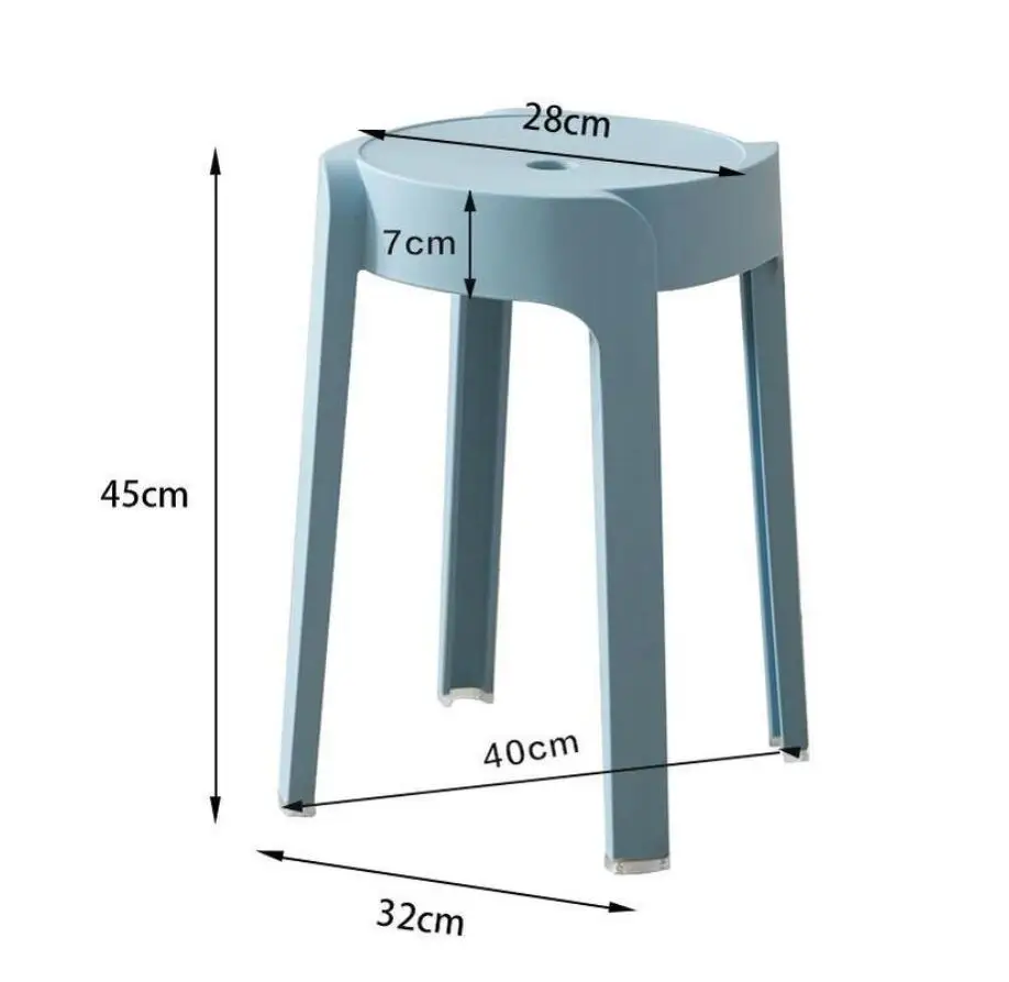 Customize Logo Plastic Bright Colored  Dinning Chairs