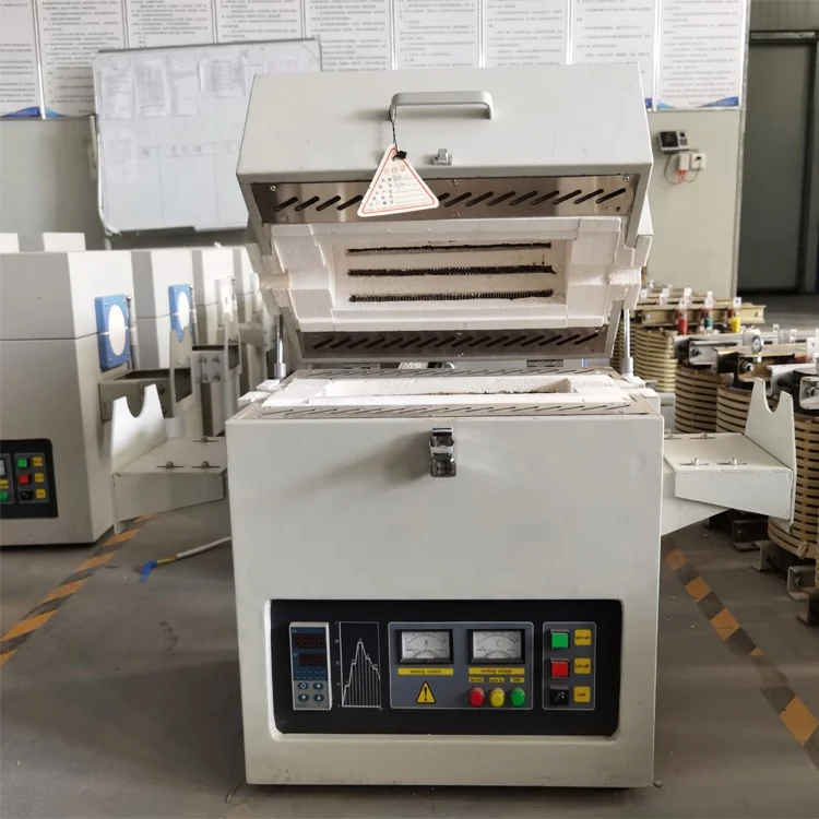  1600 C mini vacuum tube furnace horizontal small quartz compact for carbonization