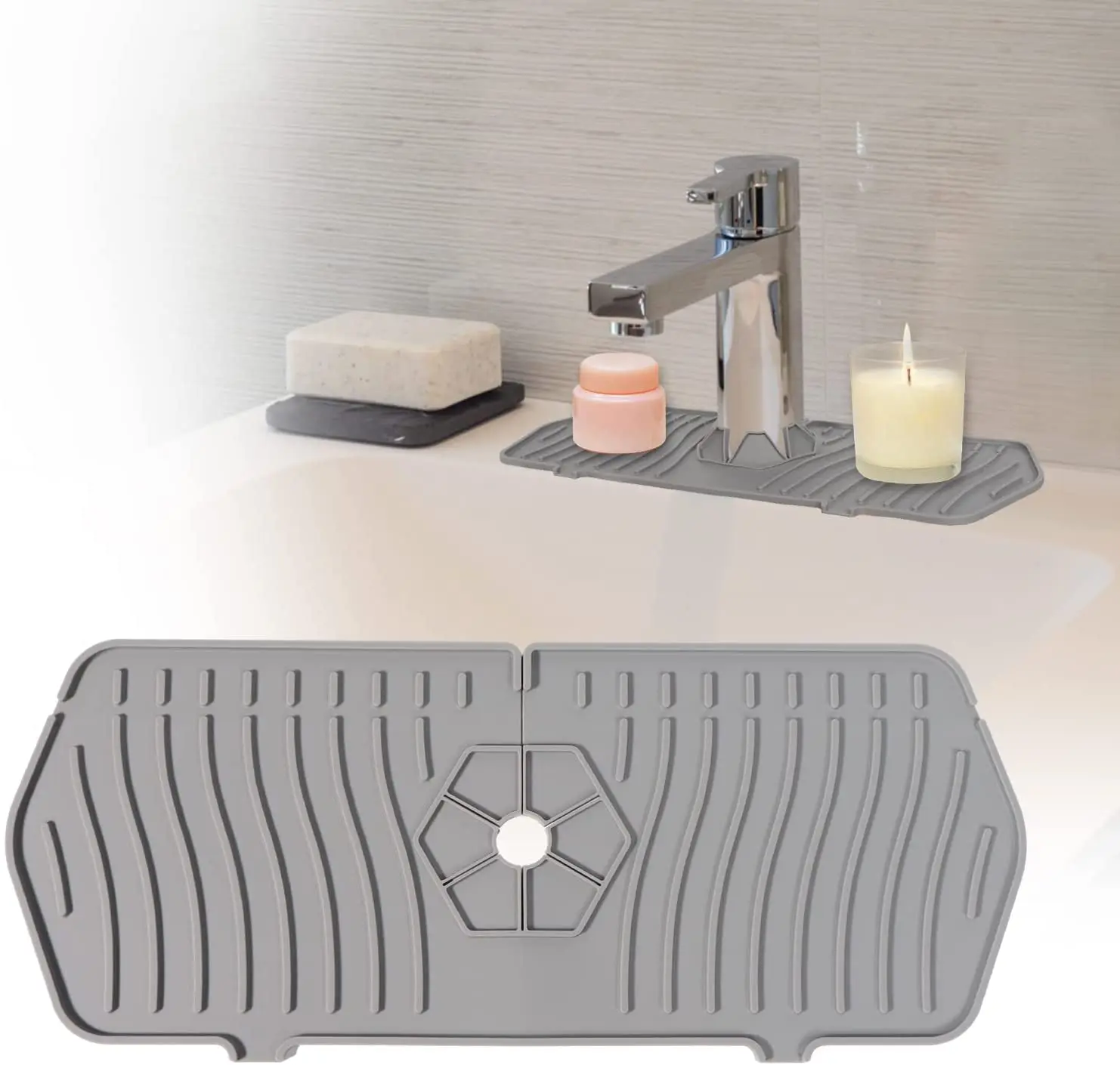 2022 Hot Selling Silicone Sink Faucet Mat for Kitchen Sink Splash Guard