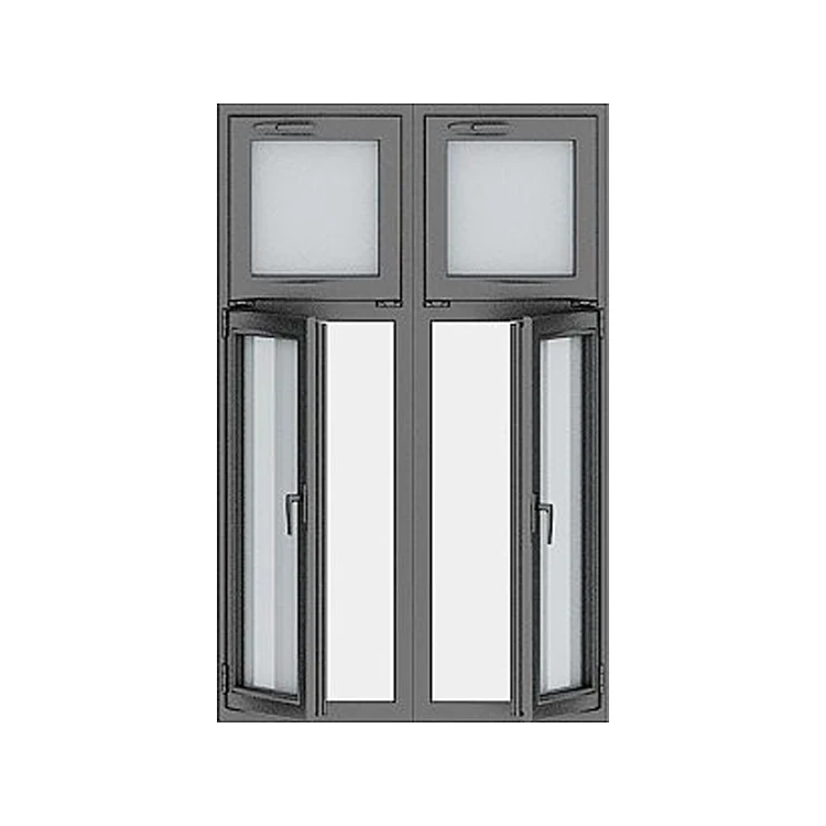 Modern impact resistant design Double glazed Windows soundproof upvc casement Windows