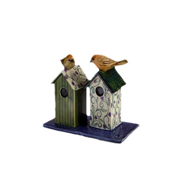 
Anti-corrosion Wooden Color custom Birdhouse for Sale; IBEI hot sale handmade wood product nest craft bird aviary 