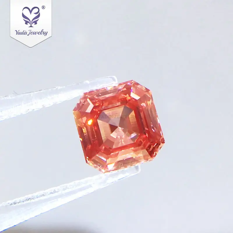 Yadis gems Factory Price 2.19 carat asscher shape VS1 pink color cvd synthetic diamonds lab grown diamond