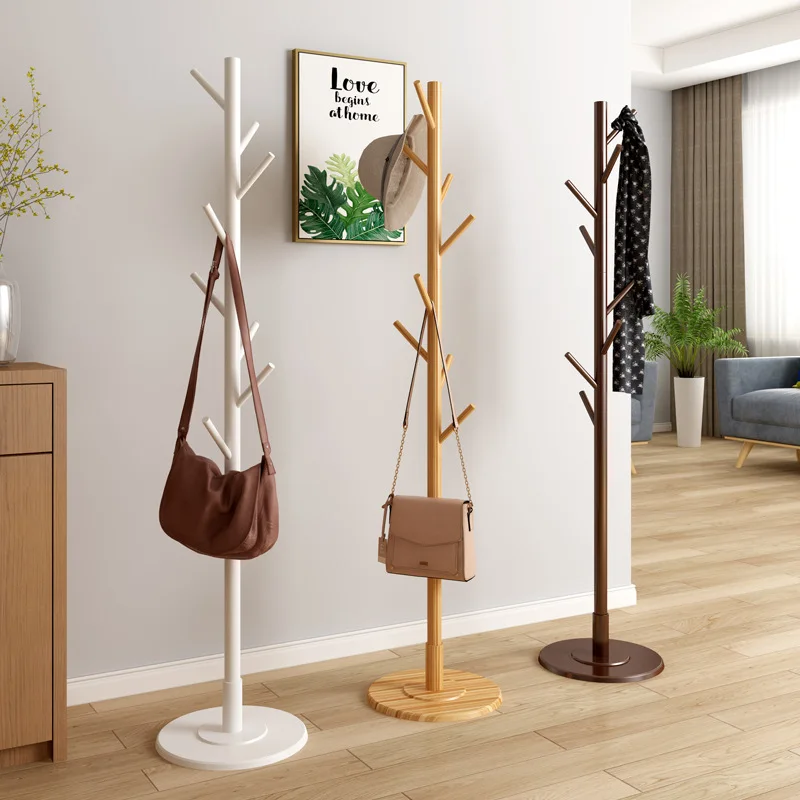 Modern clothes hanger rack hat and coat stand wood design luxury coat hanger standing coat rack