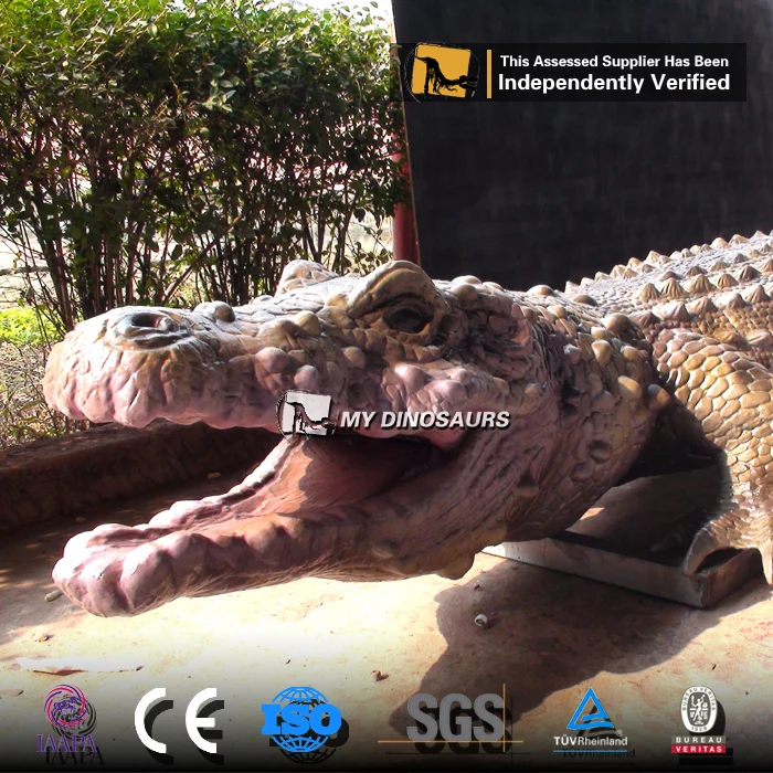 MYDINO Zoo Park Handmade 3D Fiberglass Crocodile Sculpture