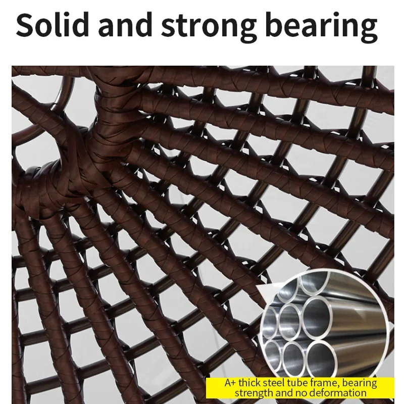 Mojia outdoor furniture swimming pool round  couch Homestay Resort villa with sturdy steel frame gazebo tent rattan sofa set