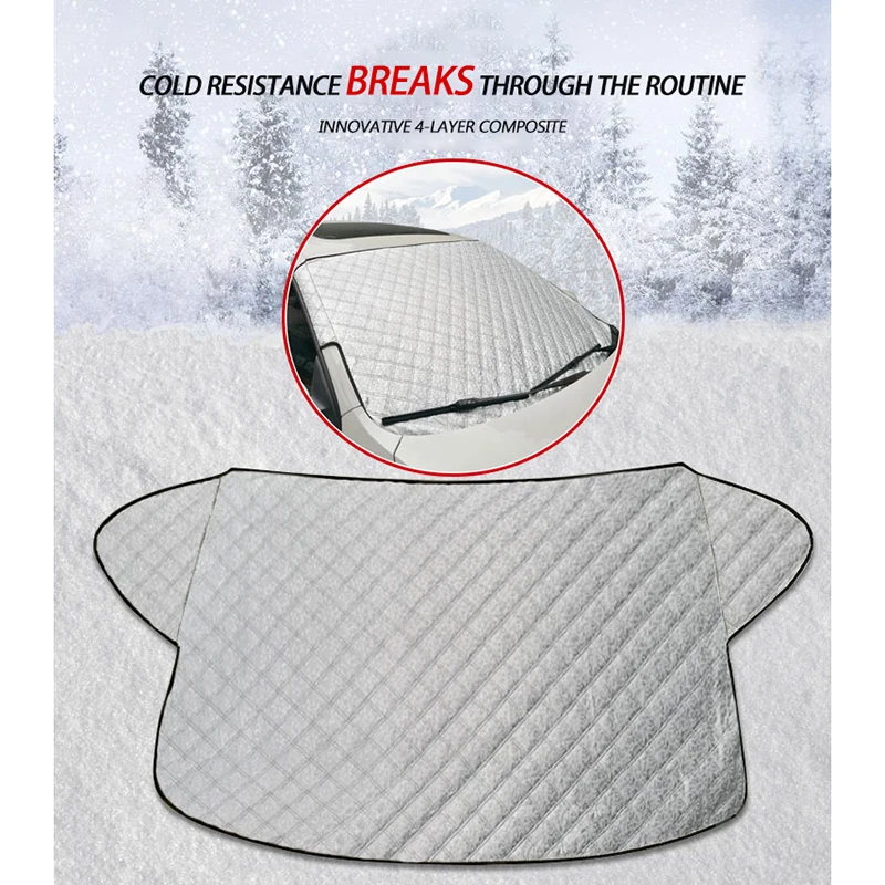 Car Windshield Winter Snow Cover And Sun Shade Protector