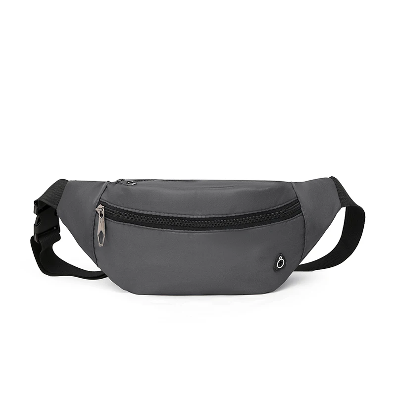 Wholesale OEM Women Men Adjustable Custom Logo New Design Black Nylon Fanny Pack Running Belt Waterproof Fitness Waist Bag