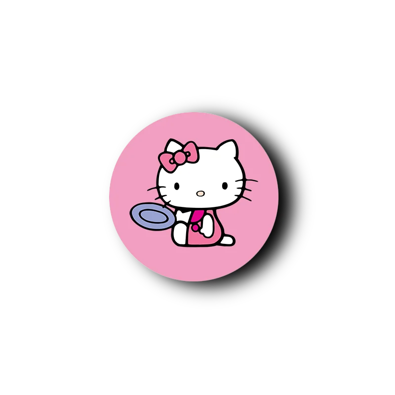 Gripping Phone Holder Cartoon Lovely Kitty Cat Design UV Printing ABS Mobile Phone Stand Customize Logo Phone Socket For iPhone