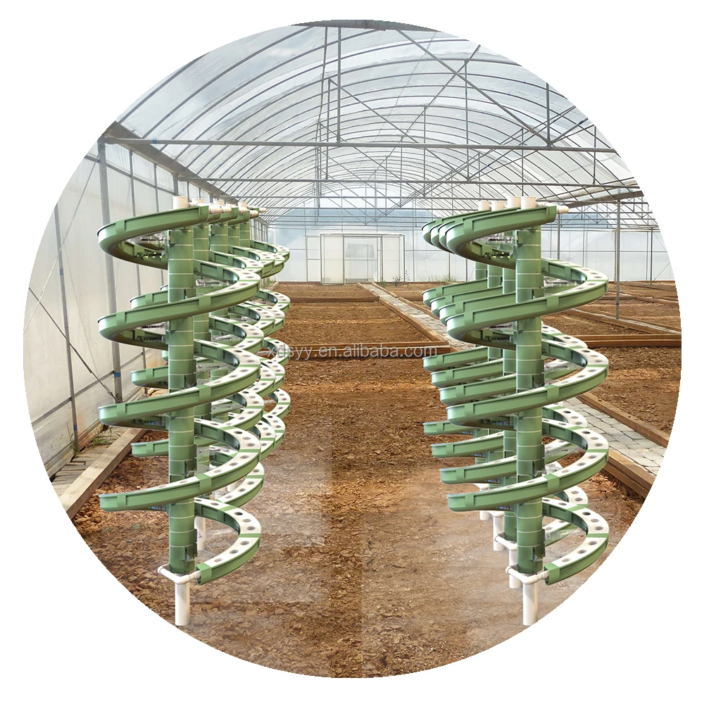Garden Greenhouses Used with Flower/green Plant Automatic Hydroponics Growing Tower-spiral Type System Floor Modern Not Coated