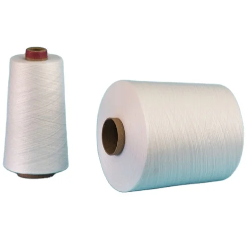 Необработанная белая 40/2 крученая полиэфирная швейная нить, термокомплект, состояние без волос в бумажном конусе для прямого шитья