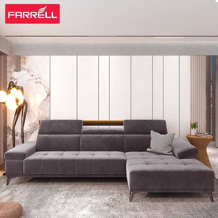 Factory sofa bed furniture divano letto ad angolo moderno L shape couch fabric multifunction bed sofa cum bed fittings