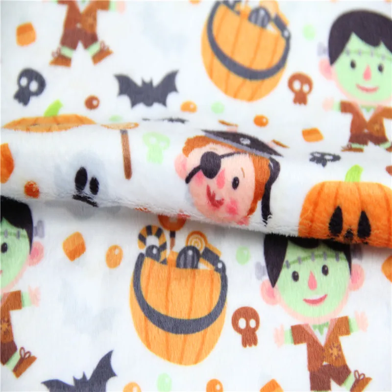 Digital printing 280gsm thick printed minky fabric for baby shoes