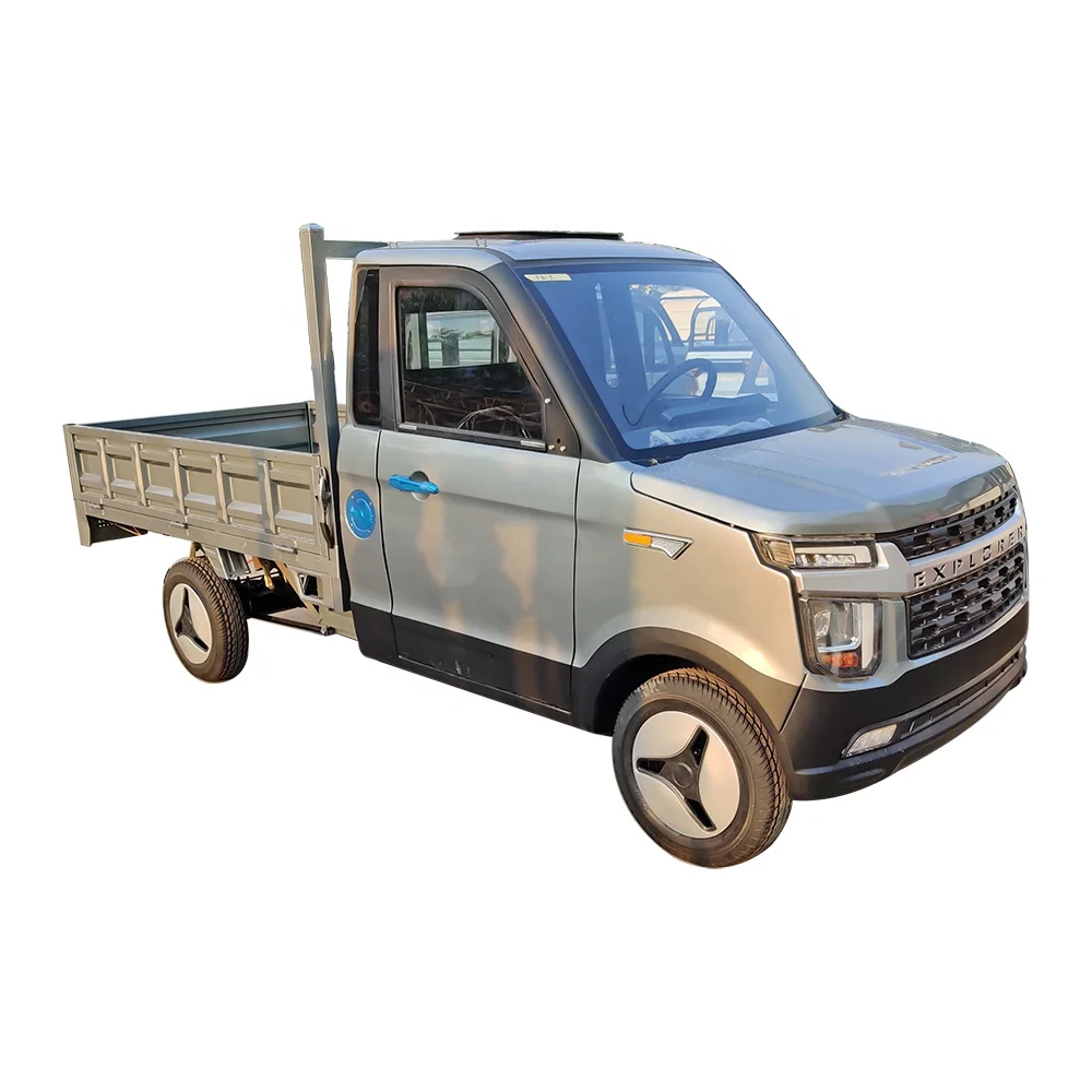 low price electric pickup car High Speed electric pickup enclosed 4 wheel pickup with lithium battery