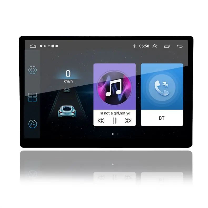 Universal Android tablet touch screen car accessories stereo monitor GPS bluetooth speaker carplay car radio