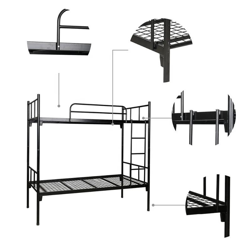 Hot sell school fashion wholesale new style cheap high quality solid durable factory direct iron bunk bed