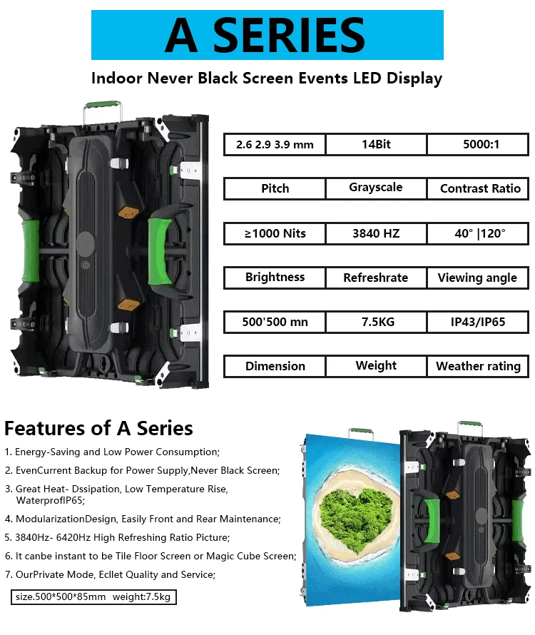 Turnkey LED Video Wall P2.6 P2.9 P3.9 LED Screen Rental Events Stage Background LED Display Panel LED Screen