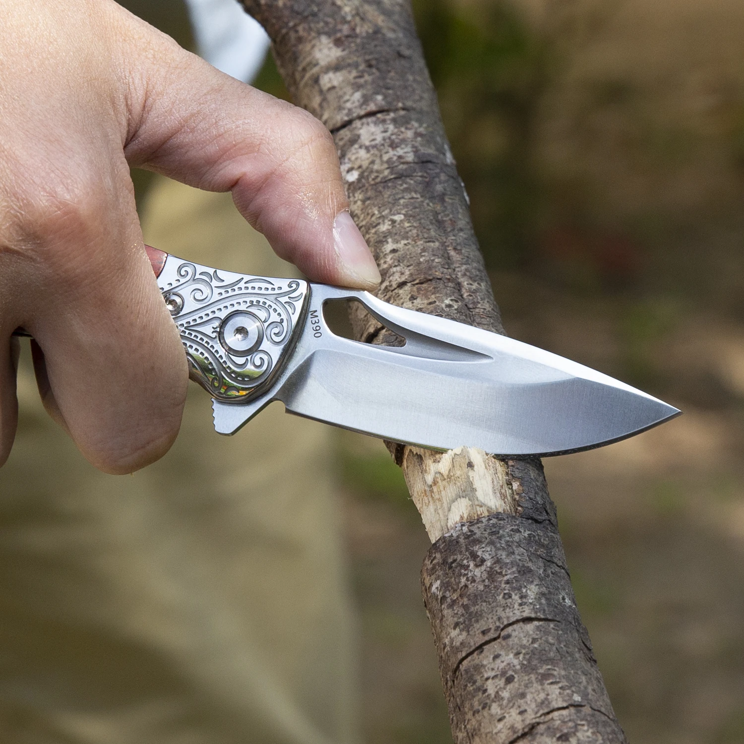 Custom Private Label Multi-tool America Rosewood Handle Survival Fishing Knife Edc M390 Steel Folding Pocket Knife for Men Women