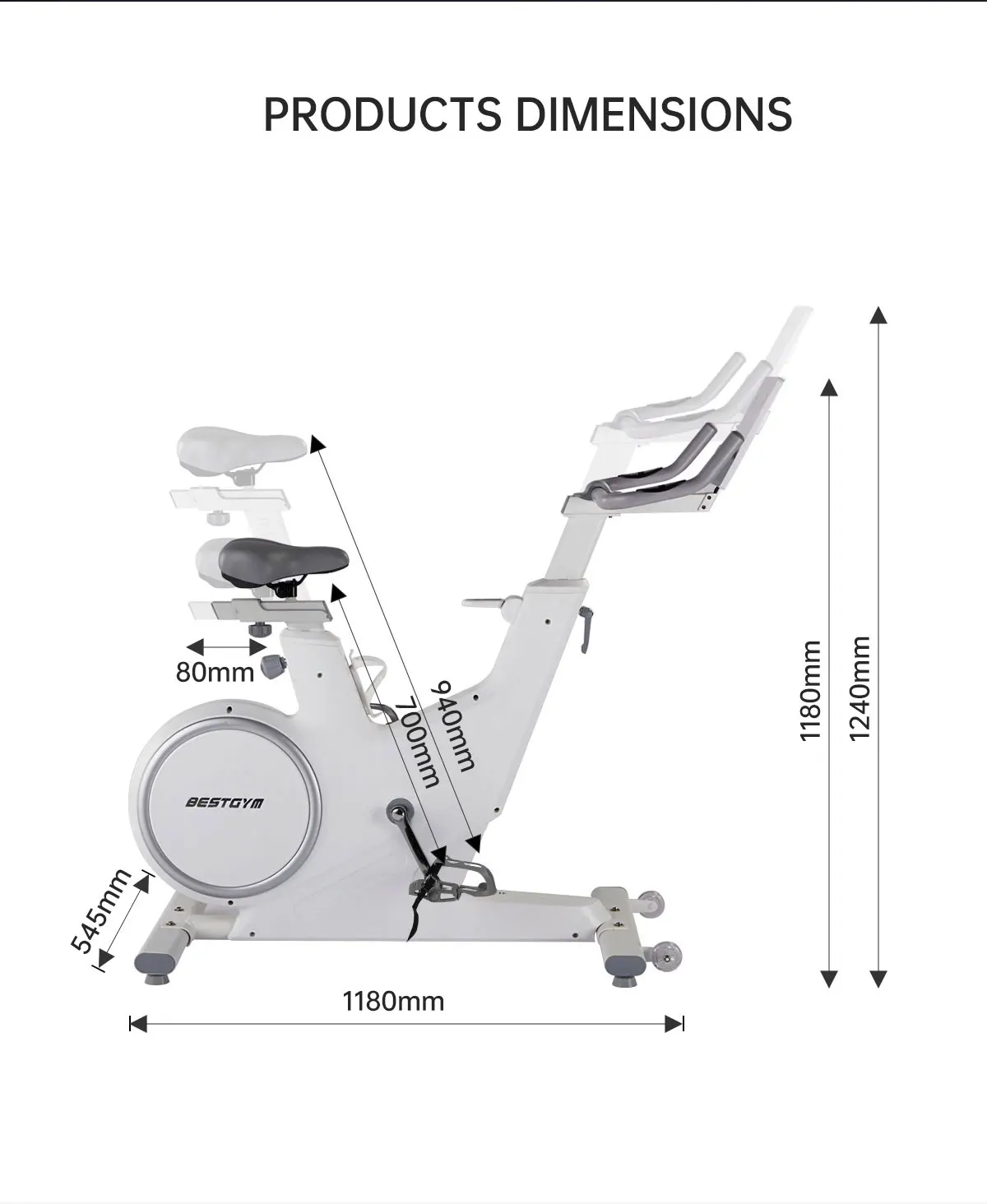New Cardio Electricity Round Turning Display Shuttle Meter Rear Flywheel Magnetic Adjustable Resistance Exercise Spinning