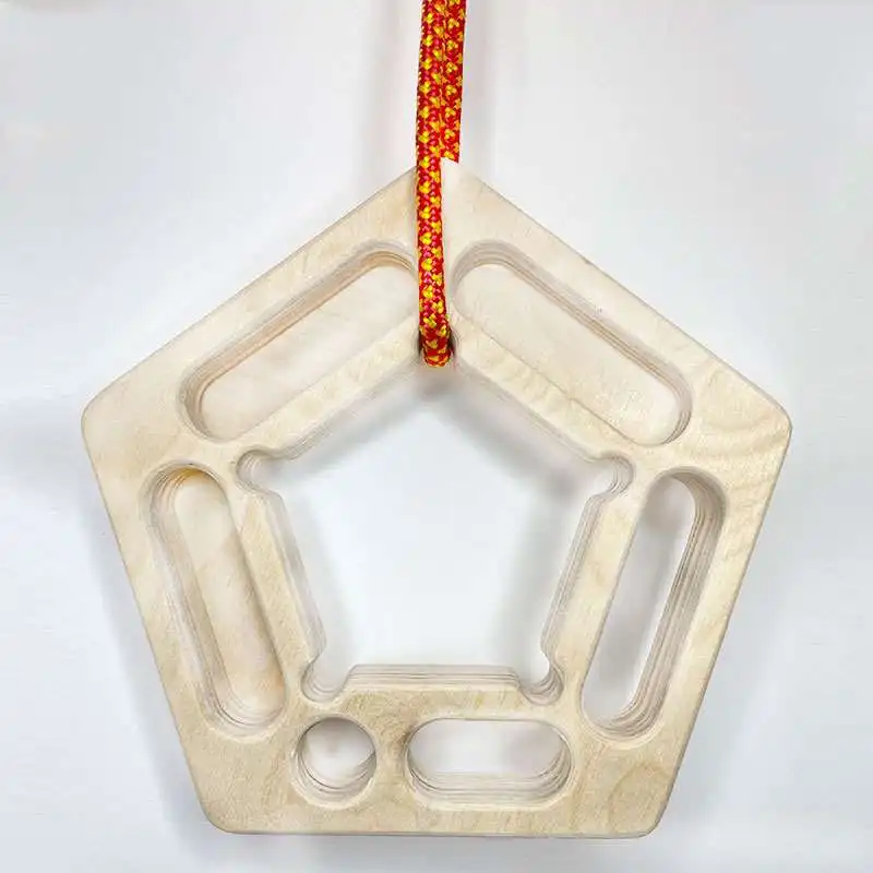 2022 Hot Selling Portable Wood Rock Climbing Fingerboard Trainer Finger Strengthener With Straps