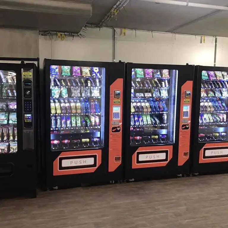smart touch screen self combo vending orange water bubble tea japanese dispenser snacks coffee drink foods vending machine
