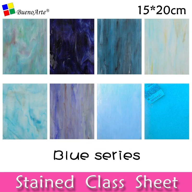 Art Stained Glass Sheets Opal Series Cathedral glass for DIY Mosaic works art supplier Tiffany glass