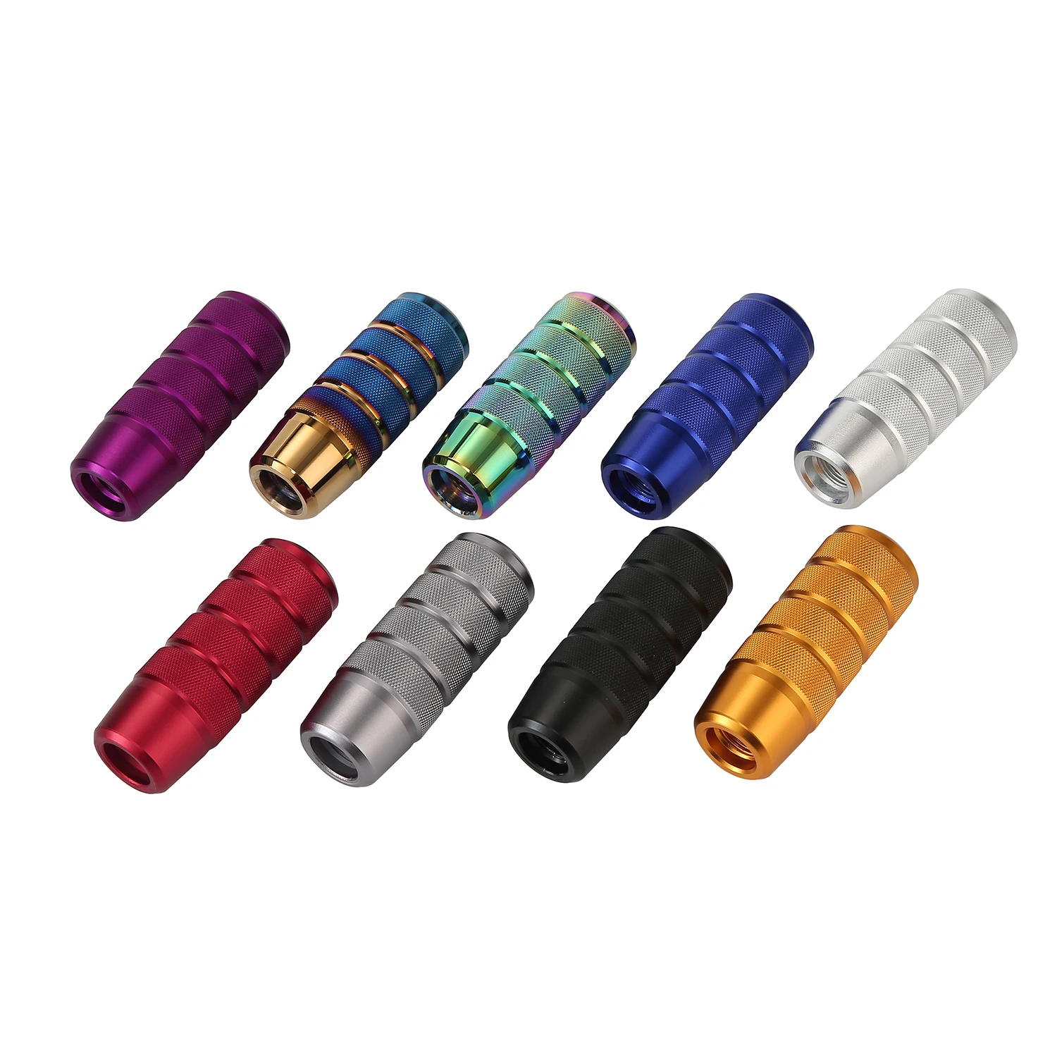 CNC Aluminum JDM Universal Manual Racing Car Shift Knob Knurled Style Grip JDM Car Accessories