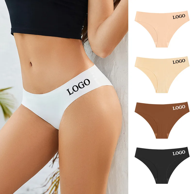 Оптовая продажа слитные атласные трусики Невидимые женские без кутюр