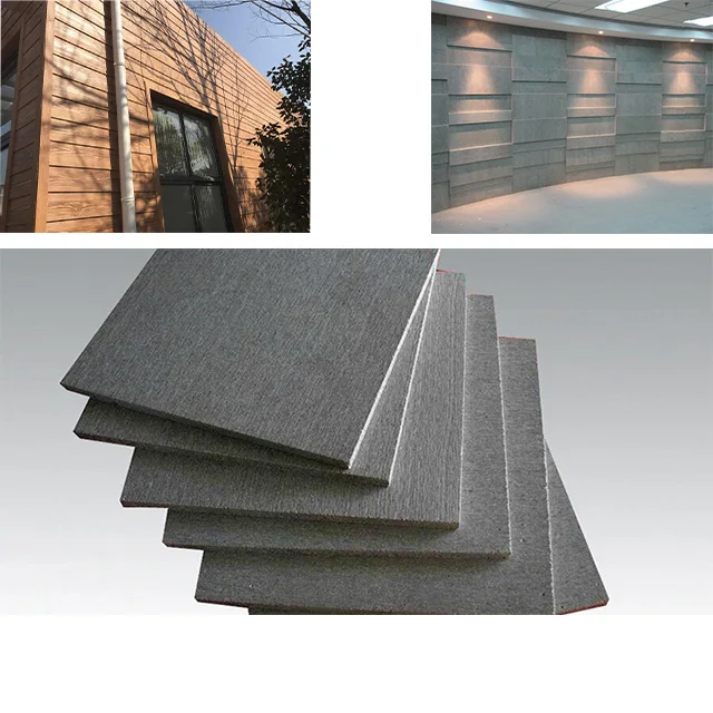 High-Density Light Construction Fireproof Acoustic Fiber Cement Boards Holes Exterior Cladding Building Wall Panel Applications