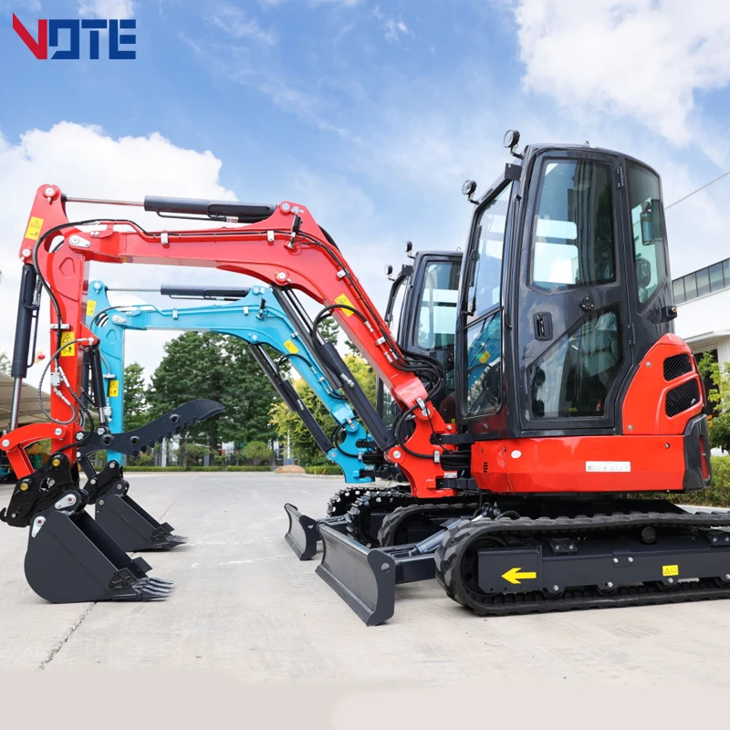 Mini Excavator 3.5 Ton 3 ton EPA Farm New Crawler Digger Compact Mini Bagger Kubota Engine Excavator Machine Price free shipping